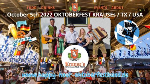 HAPPY HOUR Oktoberfestband Krause's Texas USA