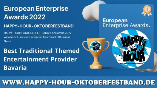 HAPPY HOUR Oktoberfestband European Enterprise Award Best Traditonal Themed Entertainment Provider Bavaria