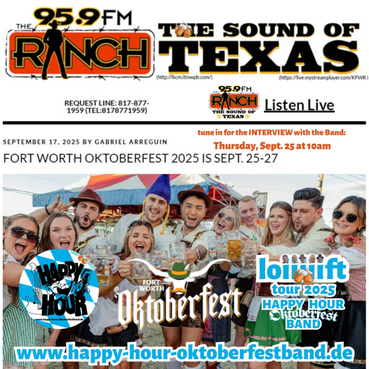 HAPPY HOUR OKTOBERFESTBAND Bunte Szene Oktoberfest Muenster Texas USA 2024