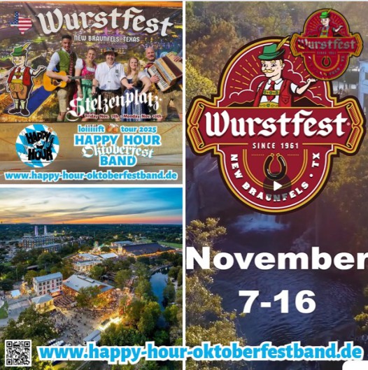 HAPPY HOUR OKTOBERFESTBAND Wurstfest New Braunfels Texas USA