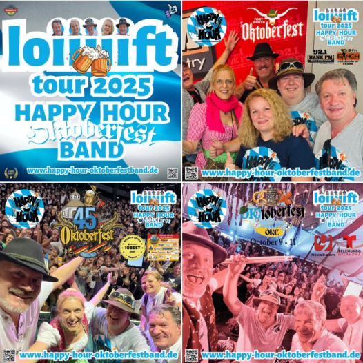 HAPPY HOUR OKTOBERFESTBAND loiiiiift tour USA TX OK 2025